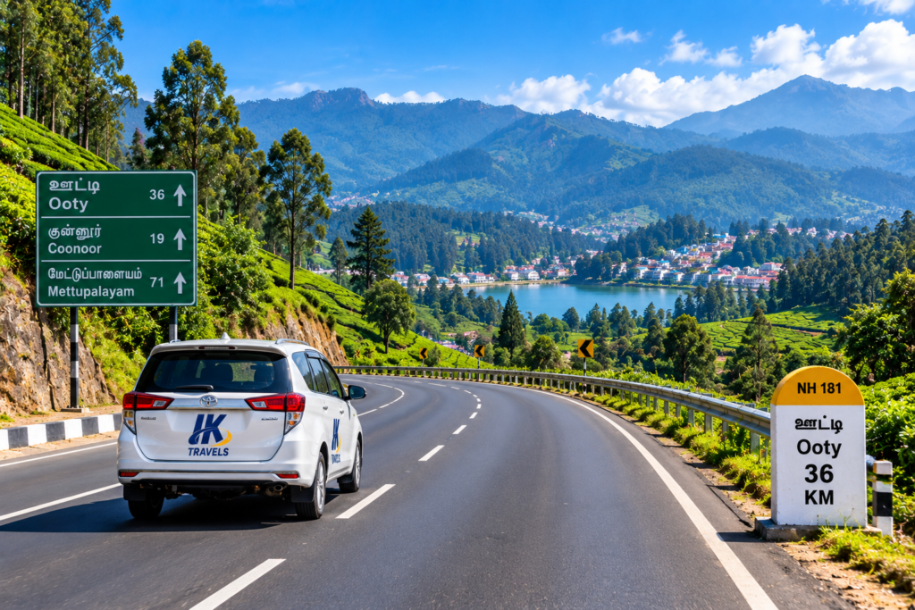 Smooth and safe highway driving perfect for elderly travel to Ooty.