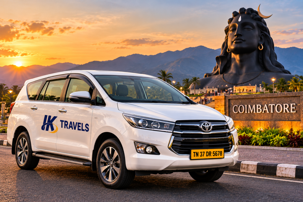 A clean and reliable SUV representing the best taxi service Coimbatore offers for local and outstation travel.
